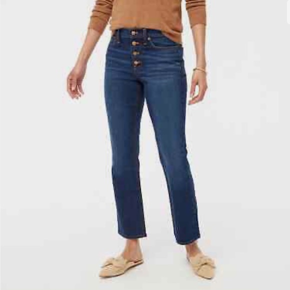 J. Crew mid rise, flare, crop button, fly jeans. Never worn but no tags - Picture 1 of 9